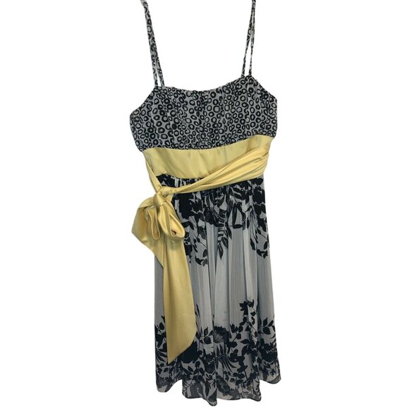 Max & Cleo Womens Size 6 Combination Print Empire Chiffon Dress - Picture 1 of 5